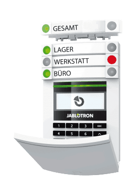 Ein Funk- Zugangsmodul mit LCD Display - Teil des Jablotron100-Systems